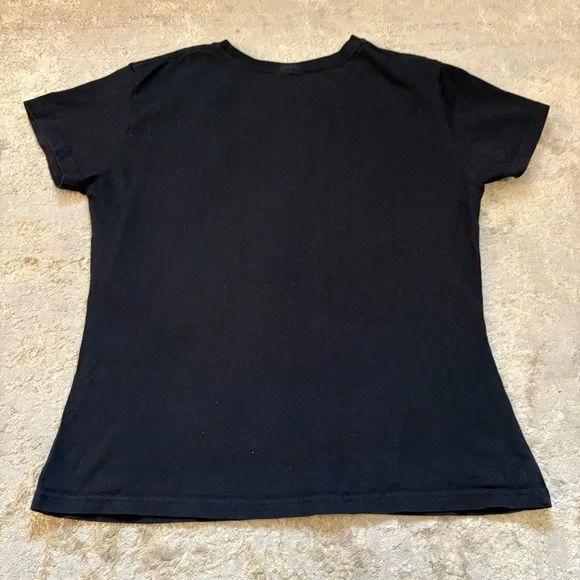 Yazbek Black Short Sleeve Fitted Graphic Tee - ‘Just Be Nice’ Size Large - Picture 5 of 5